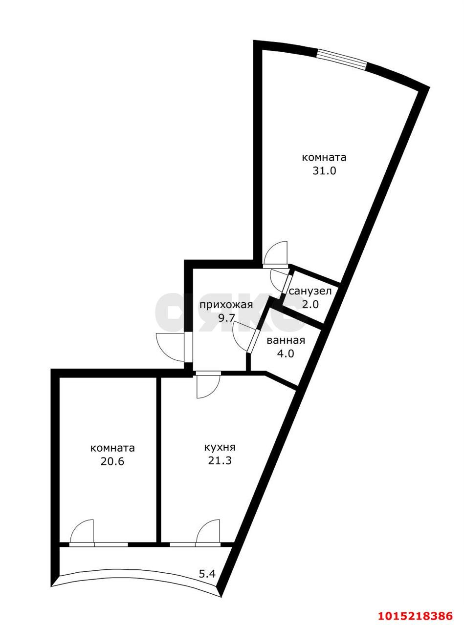 Фото №4: 2-комнатная квартира 93 м² - Краснодар, Центральный внутригородской округ, Дубинка, мкр. жилой комплекс Радонеж