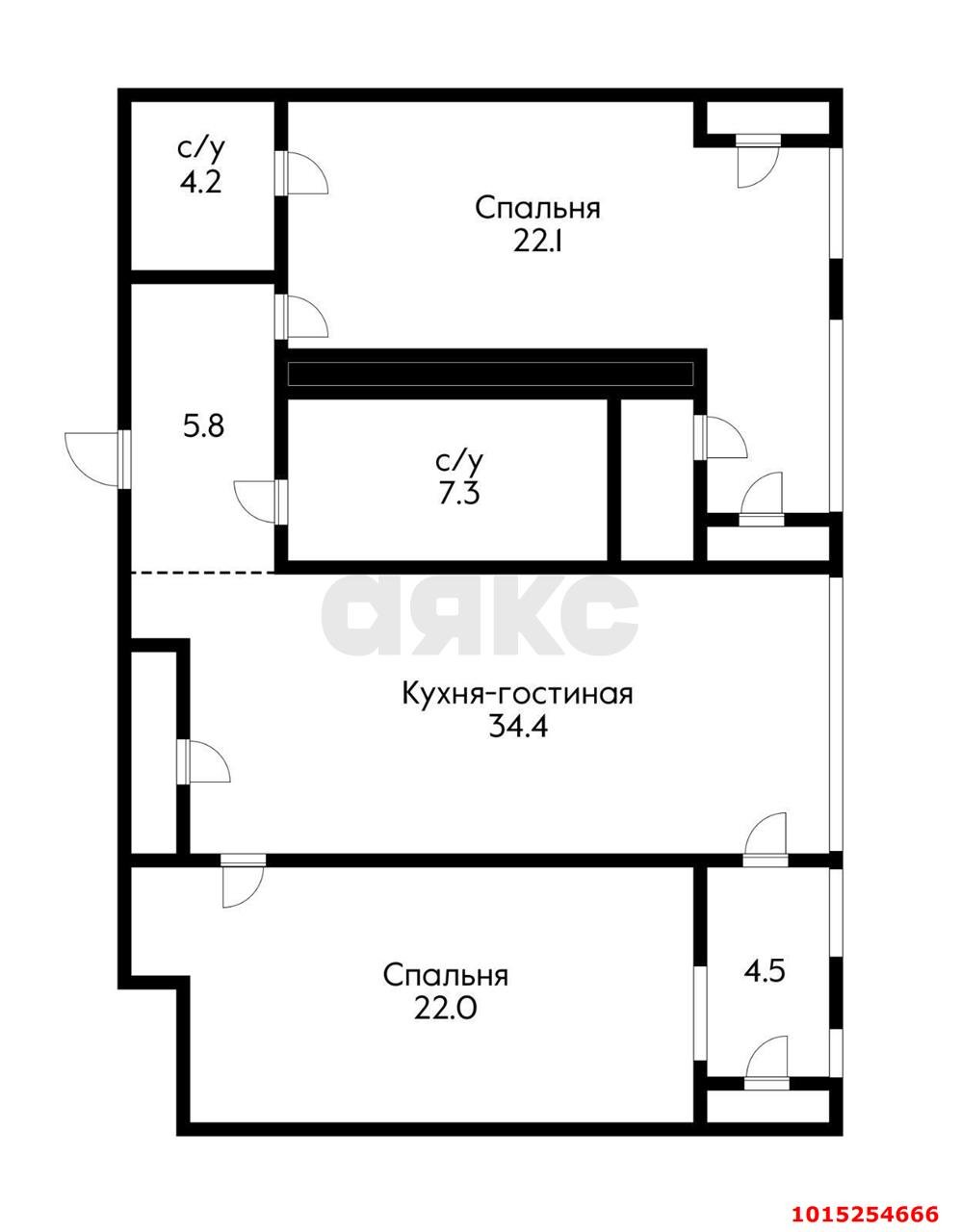 Фото №20: 2-комнатная квартира 106 м² - Краснодар, Центральный внутригородской округ, Западный внутригородской округ, жилой комплекс Центральный, мкр. Центральный, ул. Будённого, 129