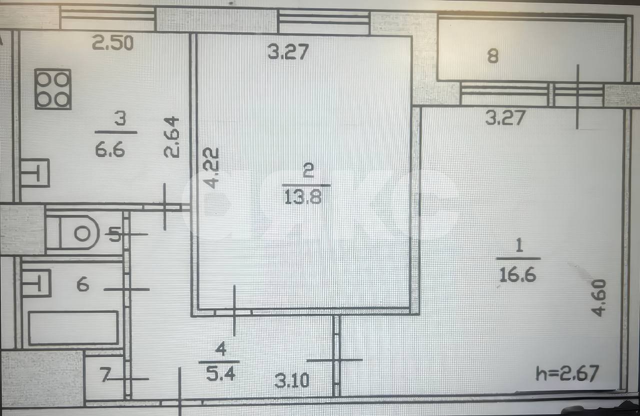 Фото №10: 2-комнатная квартира 46 м² - Кузяевского фарфорового завода, 4
