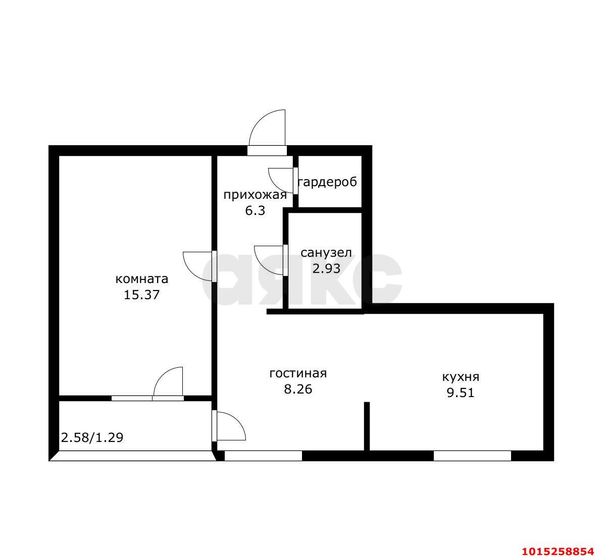 Фото №19: 2-комнатная квартира 43 м² - Берёзовый, жилой комплекс Молодёжный-2, ул. имени Профессора Малигонова, 38А