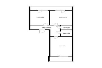 Фото №3: 2-комнатная квартира 57 м² - Краснодар, мкр. Прикубанский внутригородской округ, ул. имени В.М. Комарова, 106Бк4