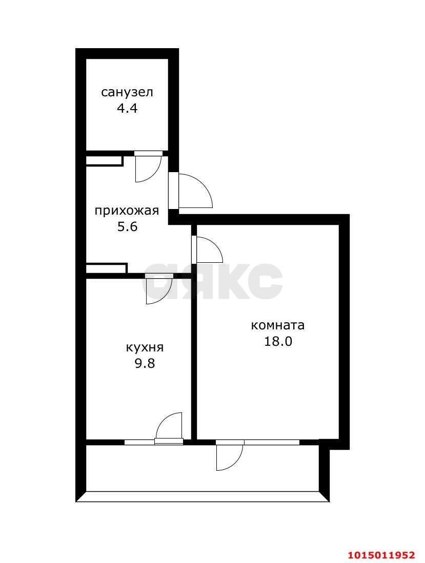 Фото №6: 1-комнатная квартира 41 м² - Краснодар, Западный внутригородской округ, ул. Шоссе Нефтяников, 18