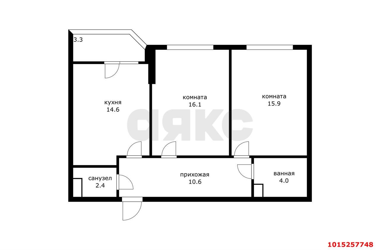 Фото №2: 2-комнатная квартира 67 м² - Краснодар, Почтовый, ул. Артезианская, 2