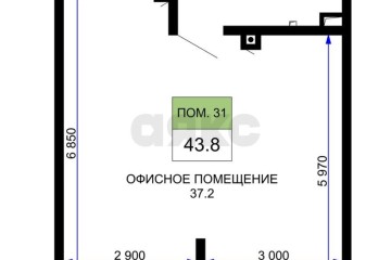 Фото №4: Торговое помещение 44 м² - Краснодар, мкр. жилой комплекс Дыхание, ул. Лётчика Позднякова, 2к25