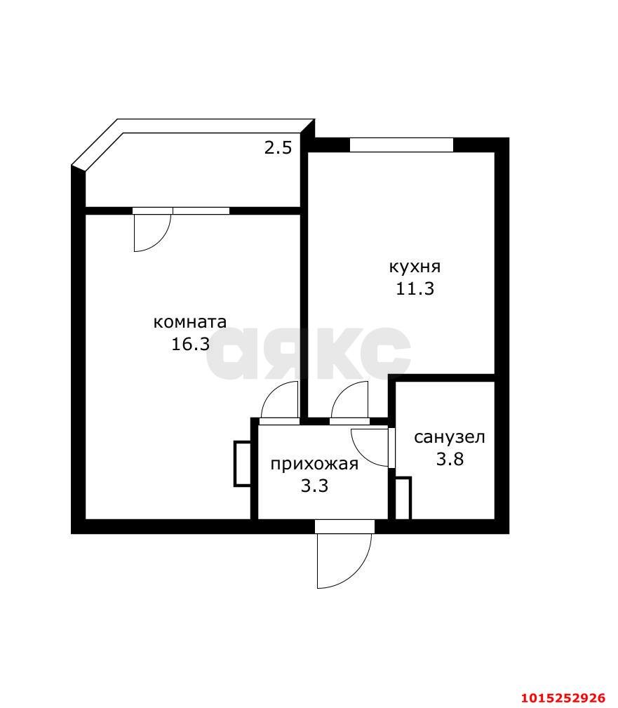 Фото №18: 1-комнатная квартира 38 м² - Краснодар, жилой комплекс Ural, ул. Уральская, 87/7
