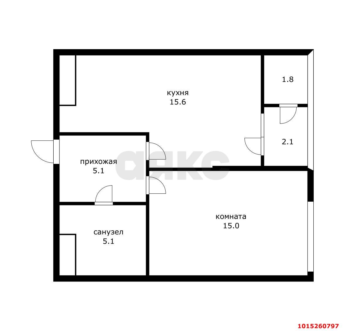 Фото №2: 1-комнатная квартира 42 м² - Краснодар, Прикубанский внутригородской округ, Круглик, жилой комплекс Сердце, мкр. Школьный, ул. Школьная, 1