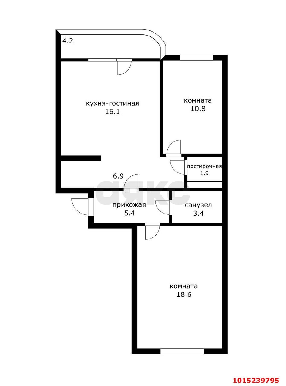 Фото №14: 2-комнатная квартира 66 м² - Краснодар, Восточно-Кругликовский, ул. Героя А.А. Аверкиева, 13