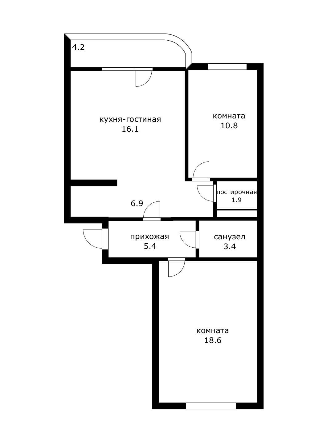 Фото №1: 2-комнатная квартира 66 м² - Краснодар, Прикубанский внутригородской округ, мкр. Восточно-Кругликовский, ул. Героя А.А. Аверкиева, 13
