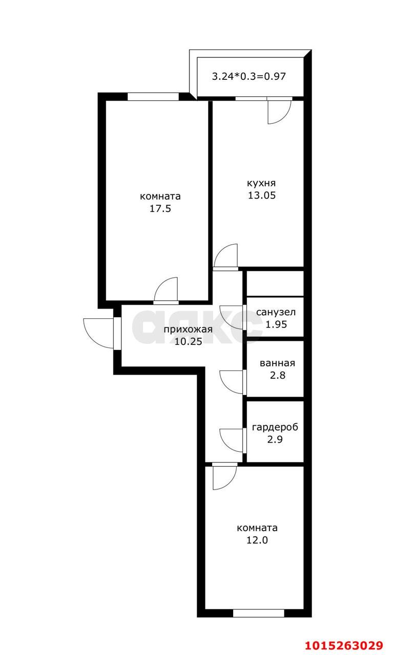 Фото №11: 2-комнатная квартира 63 м² - Краснодар, Музыкальный, ЖК Времена Года, имени Петра Метальникова, Завод Радиоизмерительных Приборов, Прикубанский внутригородской округ, мкр. жилой комплекс Времена года, ул. Петра Метальникова, 5к1