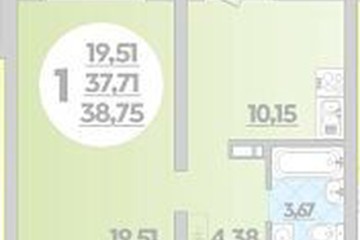 Фото №1: 1-комнатная квартира 38 м² - Майкоп, ул. Михайлова, 7