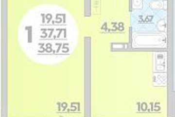 Фото №1: 1-комнатная квартира 38 м² - Майкоп, ул. Михайлова, 7