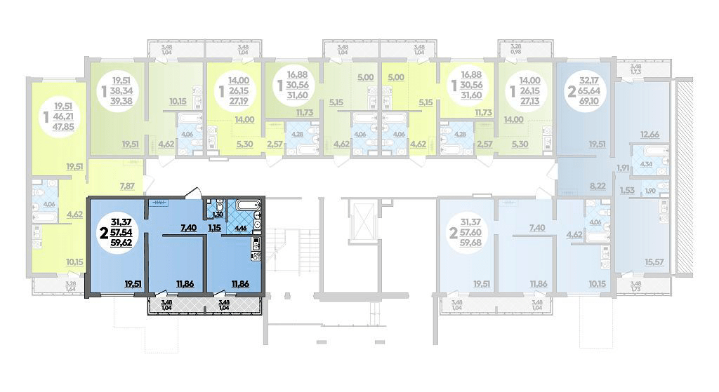 Фото №8: 2-комнатная квартира 59 м² - Майкоп, ул. Михайлова, 7