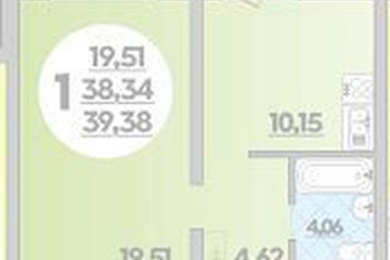 Фото №1: 1-комнатная квартира 39 м² - Майкоп, ул. Михайлова, 7