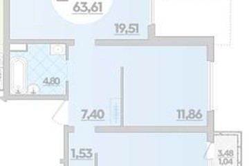 Фото №1: 2-комнатная квартира 63 м² - Майкоп, ул. Михайлова, 7