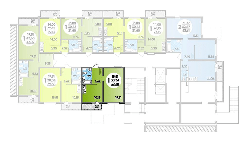 Фото №8: 1-комнатная квартира 39 м² - Майкоп, ул. Михайлова, 7