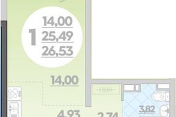 Фото №1: Студия 26 м² - Майкоп, ул. Михайлова, 7