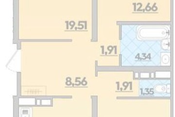 Фото №1: 3-комнатная квартира 85 м² - Майкоп, ул. Михайлова, 7