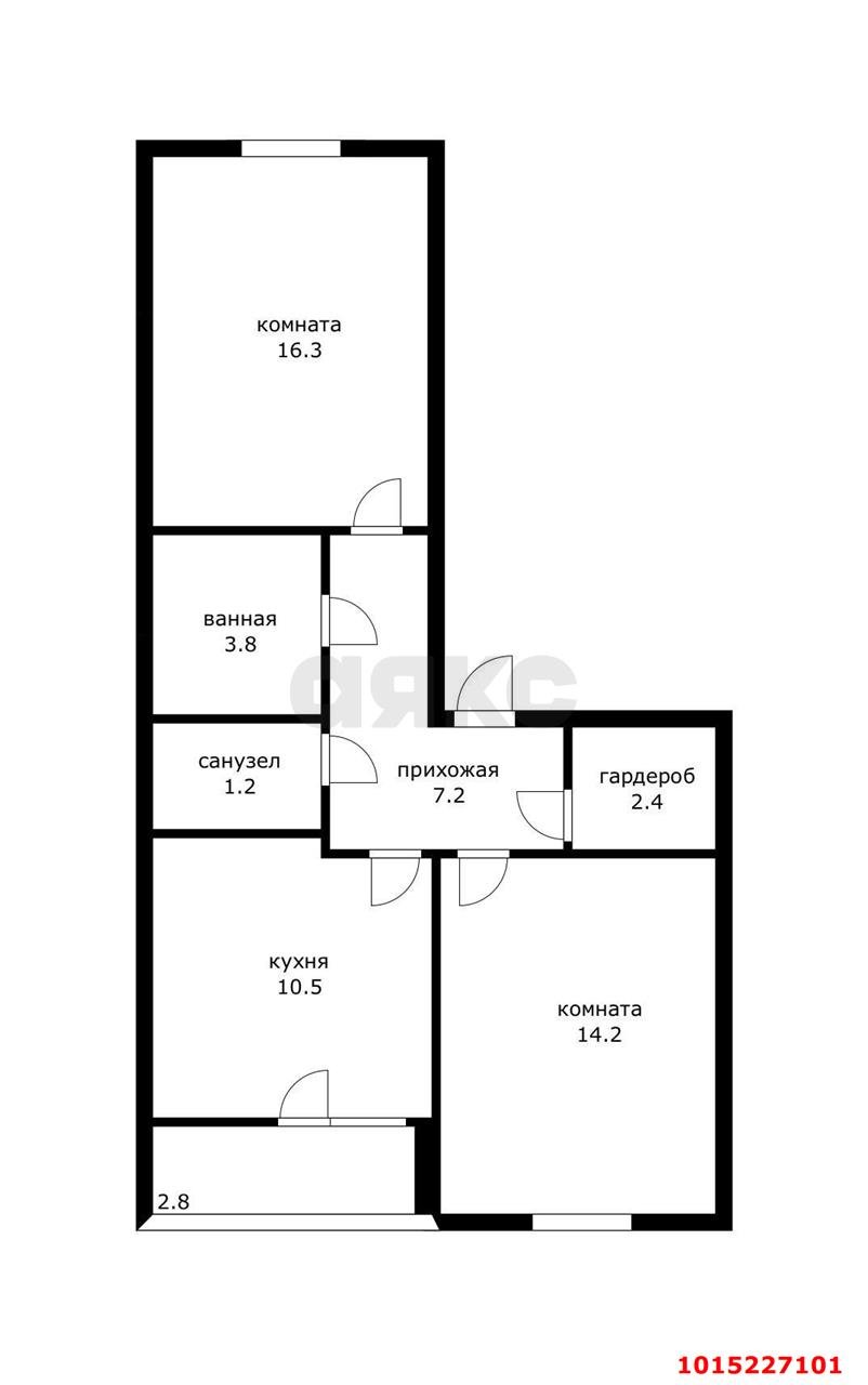 Фото №11: 2-комнатная квартира 54 м² - Краснодар, Прикубанский внутригородской округ, мкр. ЖК Красная Площадь, ул. Конгрессная, 23