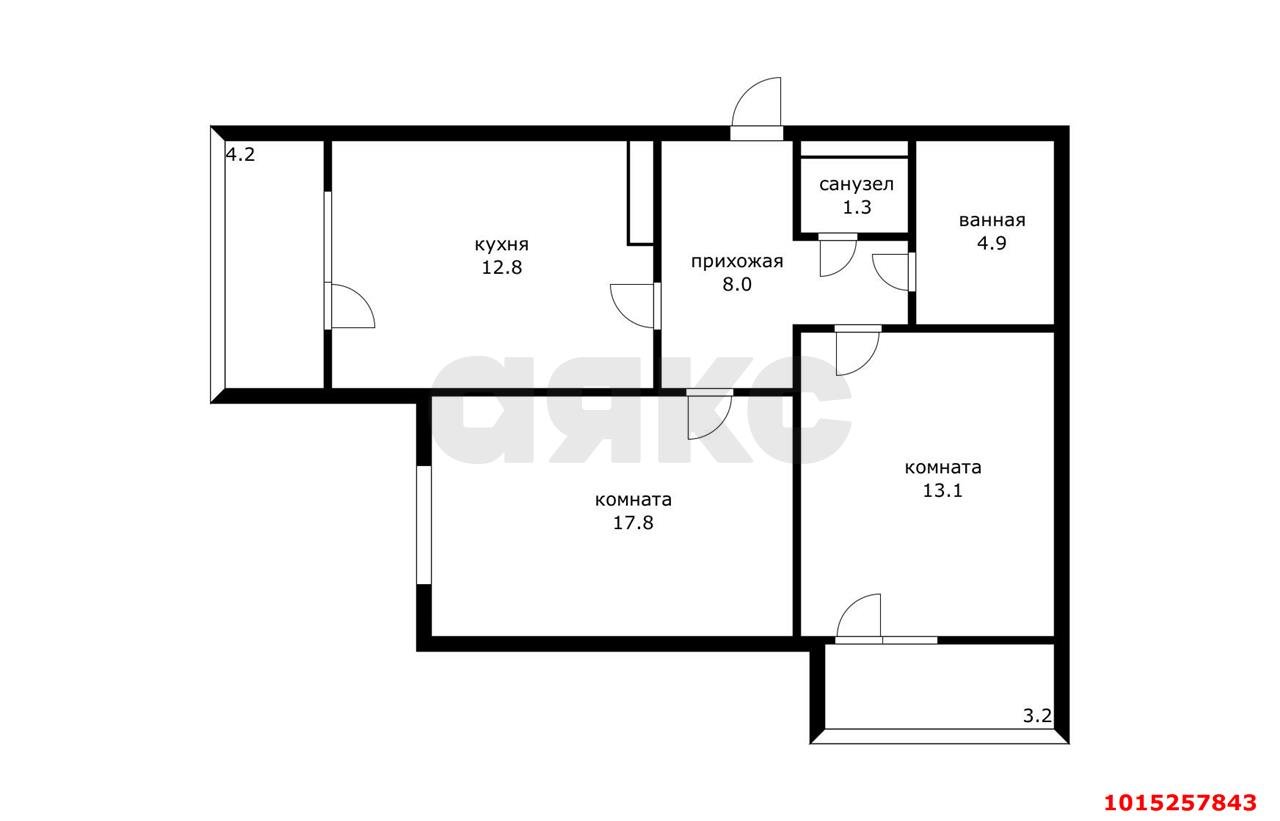 Фото №19: 2-комнатная квартира 65 м² - Краснодар, жилой комплекс Парк У Дома, ул. Героя Владислава Посадского, 17