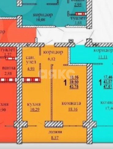 Фото №16: 1-комнатная квартира 39 м² - Волжский, 23-й, пр-кт Дружбы, 79/1