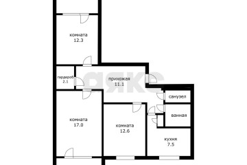 Фото №2: 3-комнатная квартира 77 м² - Краснодар, мкр. Комсомольский, ул. Уральская, 174