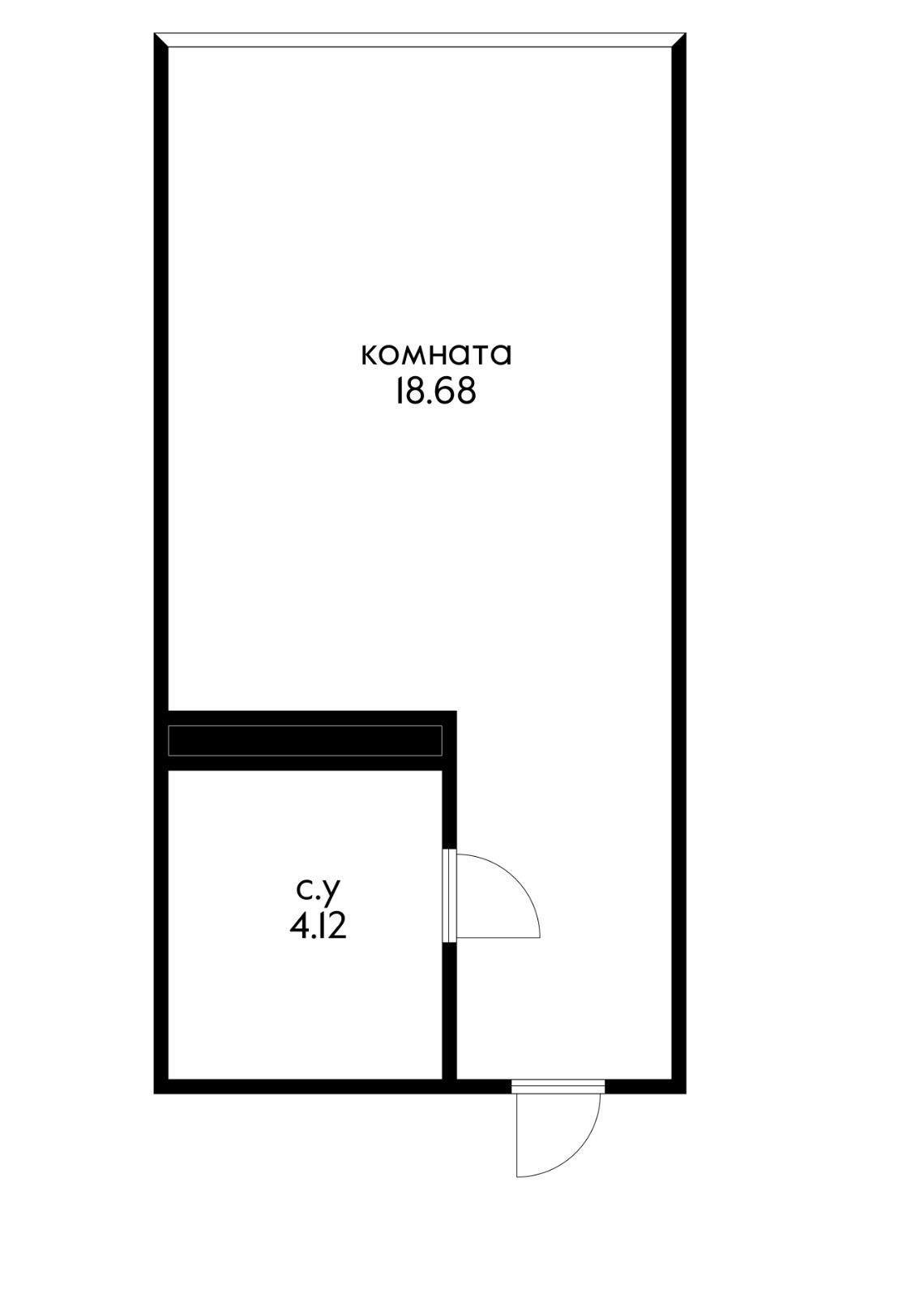 Фото №7: Студия 22 м² - Краснодар, Центральный внутригородской округ, мкр. Черёмушки, ул. Обрывная, 132/1