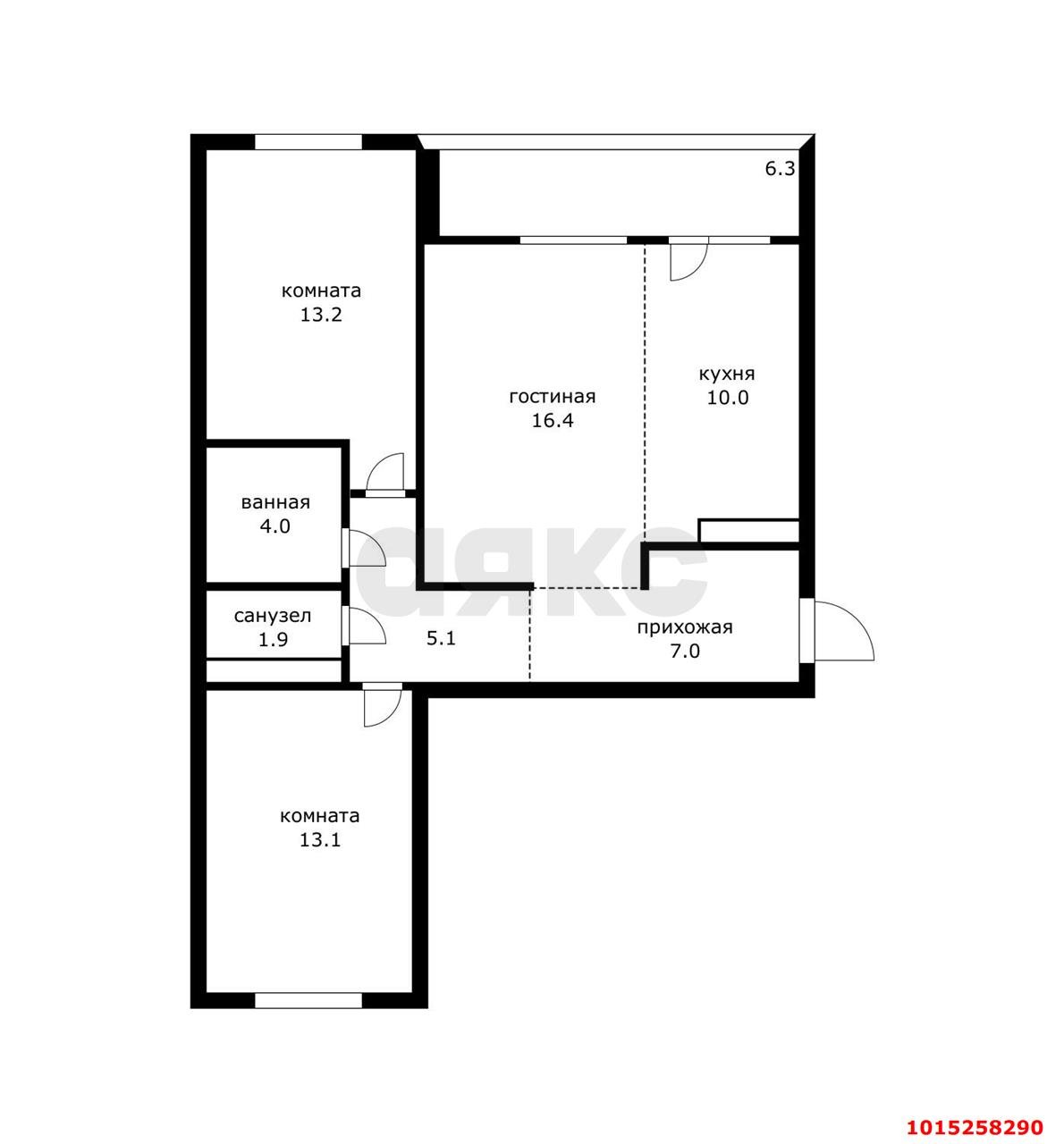 Фото №15: 3-комнатная квартира 77 м² - Краснодар, жилой комплекс Облака, ул. имени Генерала Корнилова, 9