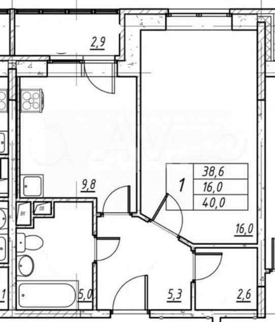 Фото №12: 1-комнатная квартира 40 м² - Раменское, жилой комплекс Берёзовая Роща, ул. Берёзовая Роща, 9