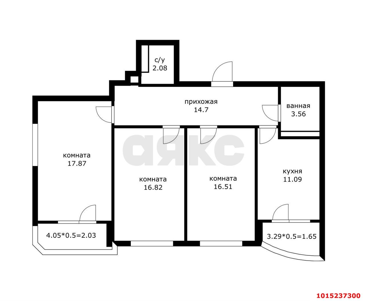 Фото №11: 3-комнатная квартира 86 м² - Краснодар, жилой комплекс Каскад, ул. имени Дмитрия Благоева, 31к1
