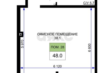 Фото №3: Торговое помещение 48 м² - Краснодар, мкр. жилой комплекс Дыхание, ул. Лётчика Позднякова, 2к24