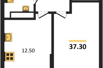 Фото №1: 1-комнатная квартира 37 м² - Краснодар, мкр. Догма Парк, 