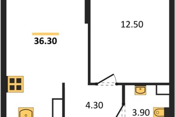 Фото №1: 1-комнатная квартира 36 м² - Краснодар, мкр. Догма Парк, 