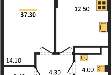 Фото №1: 1-комнатная квартира 37 м² - Краснодар, мкр. Догма Парк, 