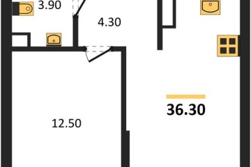 Фото №1: 1-комнатная квартира 36 м² - Краснодар, мкр. Прикубанский внутригородской округ, 