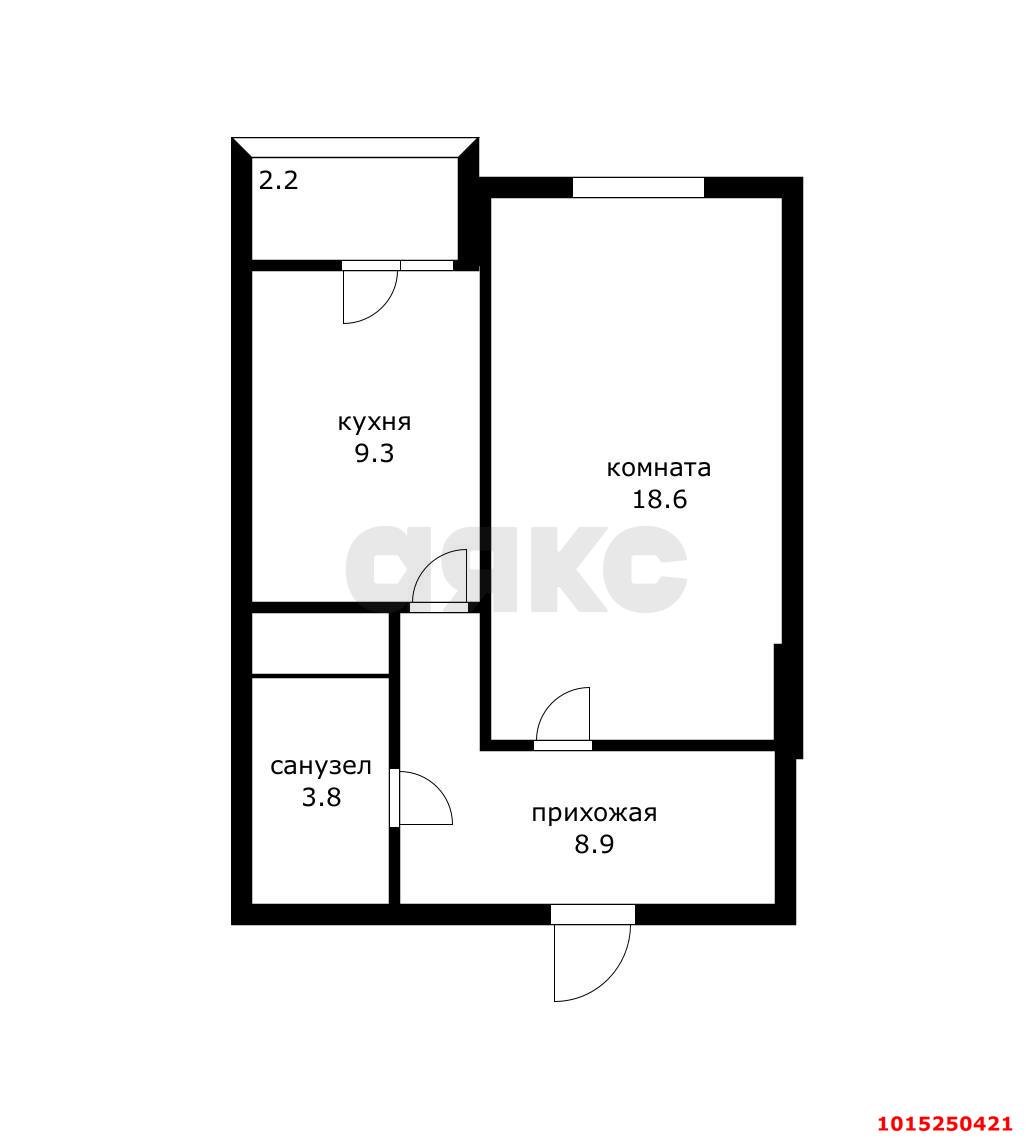 Фото №15: 1-комнатная квартира 45 м² - Краснодар, Прикубанский внутригородской округ, Завод Радиоизмерительных Приборов, п. Калинино, ул. Российская, 329