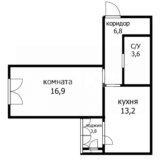 Фото №28: 1-комнатная квартира 44 м² - Анапа, жилой комплекс Парковый, ул. Парковая, 79к1