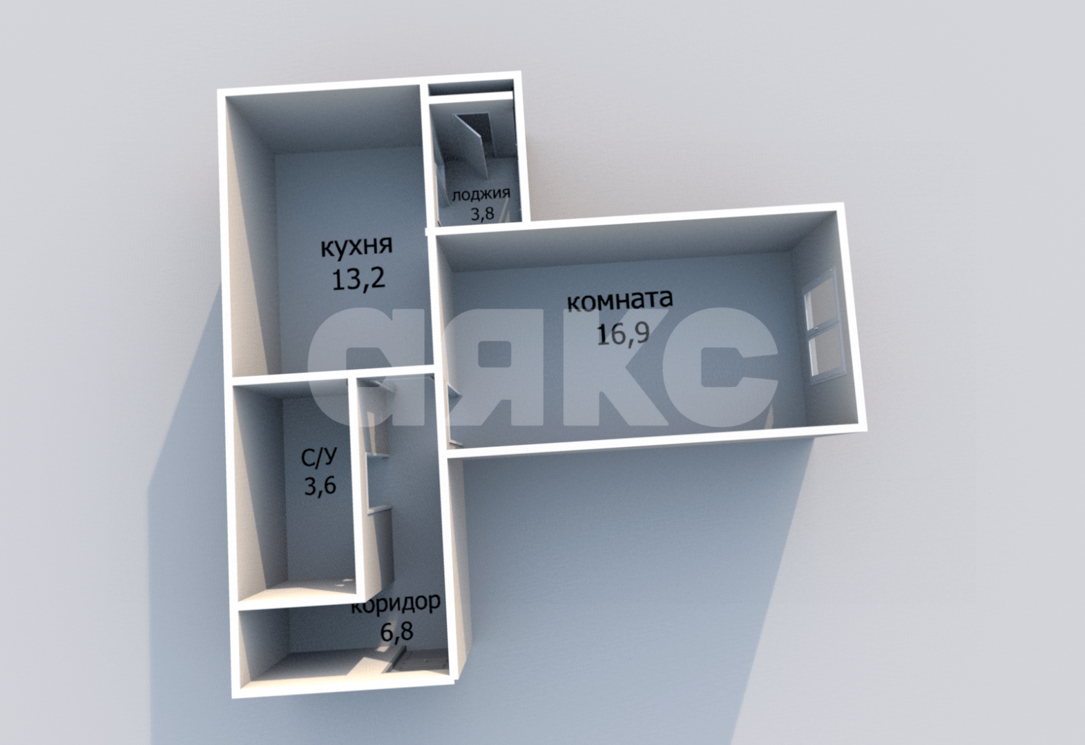 Фото №26: 1-комнатная квартира 44 м² - Анапа, жилой комплекс Парковый, ул. Парковая, 79к1