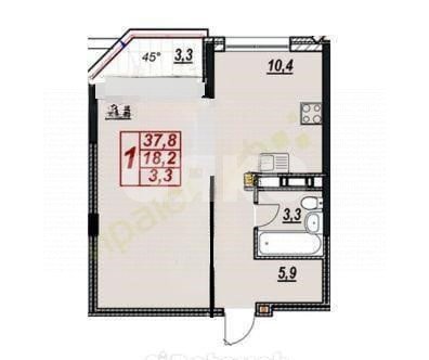 Фото №17: 1-комнатная квартира 41 м² - Анапа, жилой комплекс Лазурный, ул. Крестьянская, 27к3
