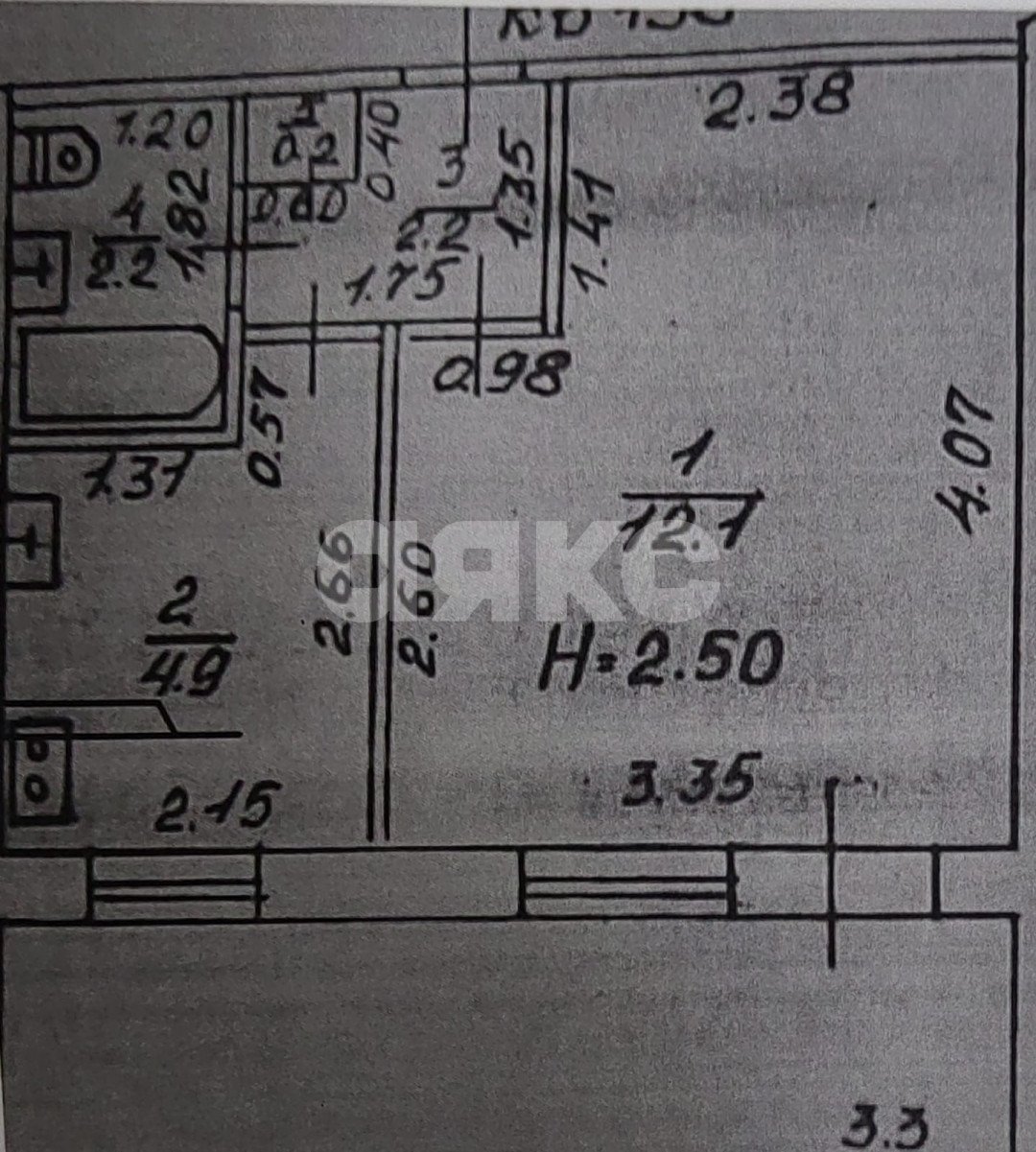 Фото №9: 1-комнатная квартира 28 м² - Анапа, ул. Лермонтова, 119