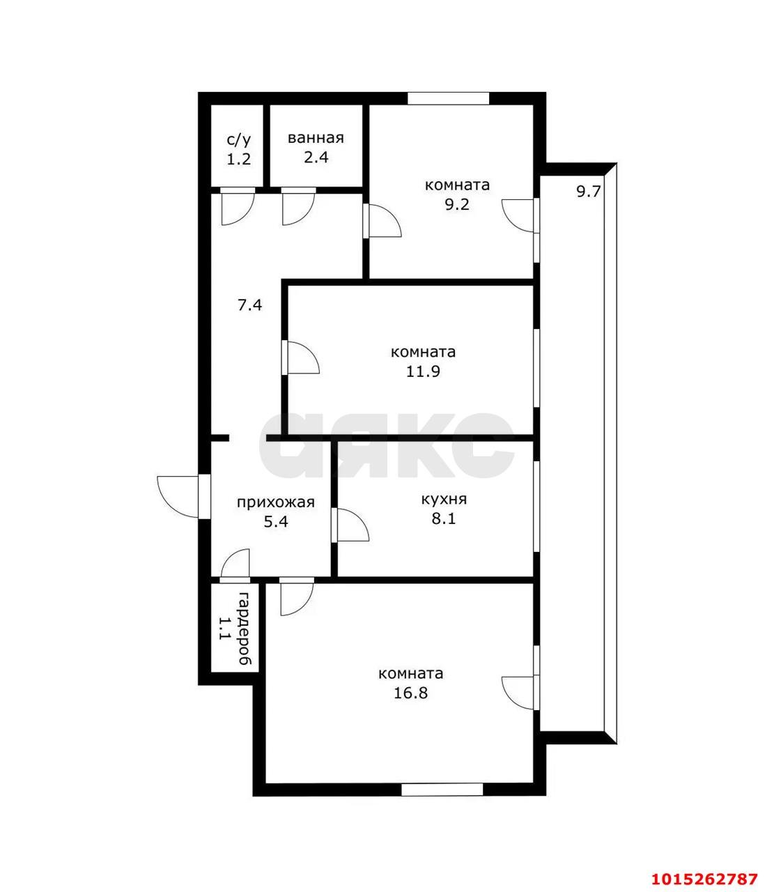 Фото №2: 3-комнатная квартира 73 м² - Краснодар, Центральный, ул. Кубанская Набережная, 52к2