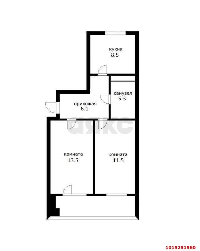 Фото №11: 2-комнатная квартира 47 м² - Краснодар, Карасунский внутригородской округ, ж/м Пашковский, ул. Фадеева, 413