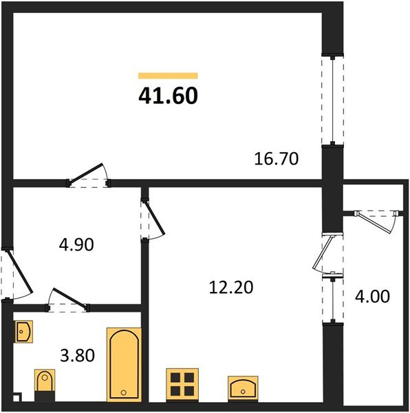 Фото №1: 1-комнатная квартира 41 м² - Краснодар, ЖК Рекорд, Карасунский внутригородской округ, Центральный внутригородской округ, Черёмушки, мкр. жилой комплекс Рекорд, ул. Новороссийская, 102И