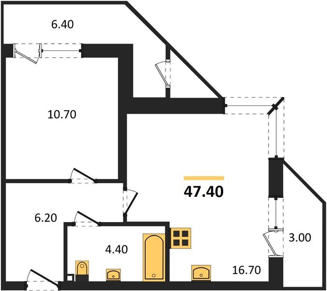 Фото №1: 1-комнатная квартира 47 м² - Краснодар, ЖК Рекорд, Карасунский внутригородской округ, Центральный внутригородской округ, Черёмушки, мкр. жилой комплекс Рекорд, ул. Новороссийская, 102И