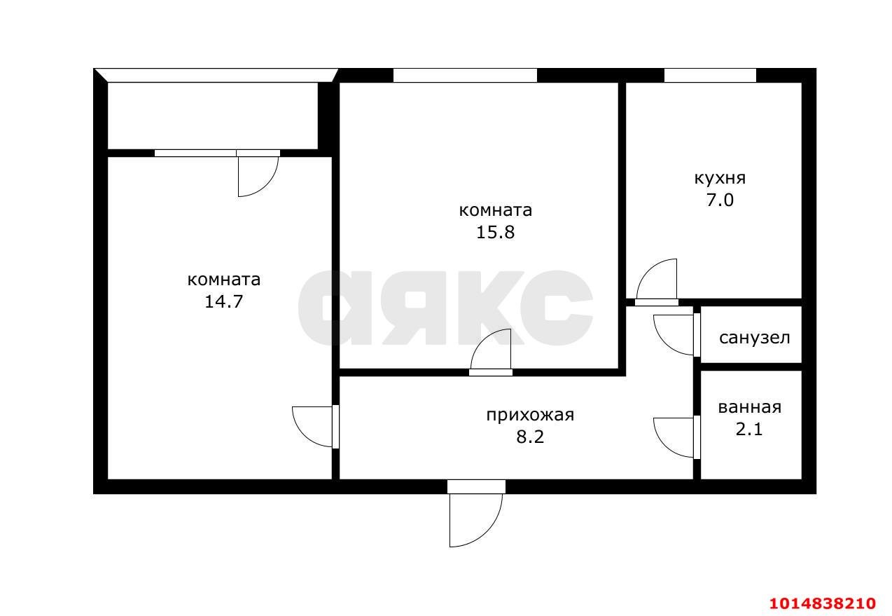 Фото №20: 2-комнатная квартира 52 м² - Белозёрный, Прикубанский внутригородской округ, 4
