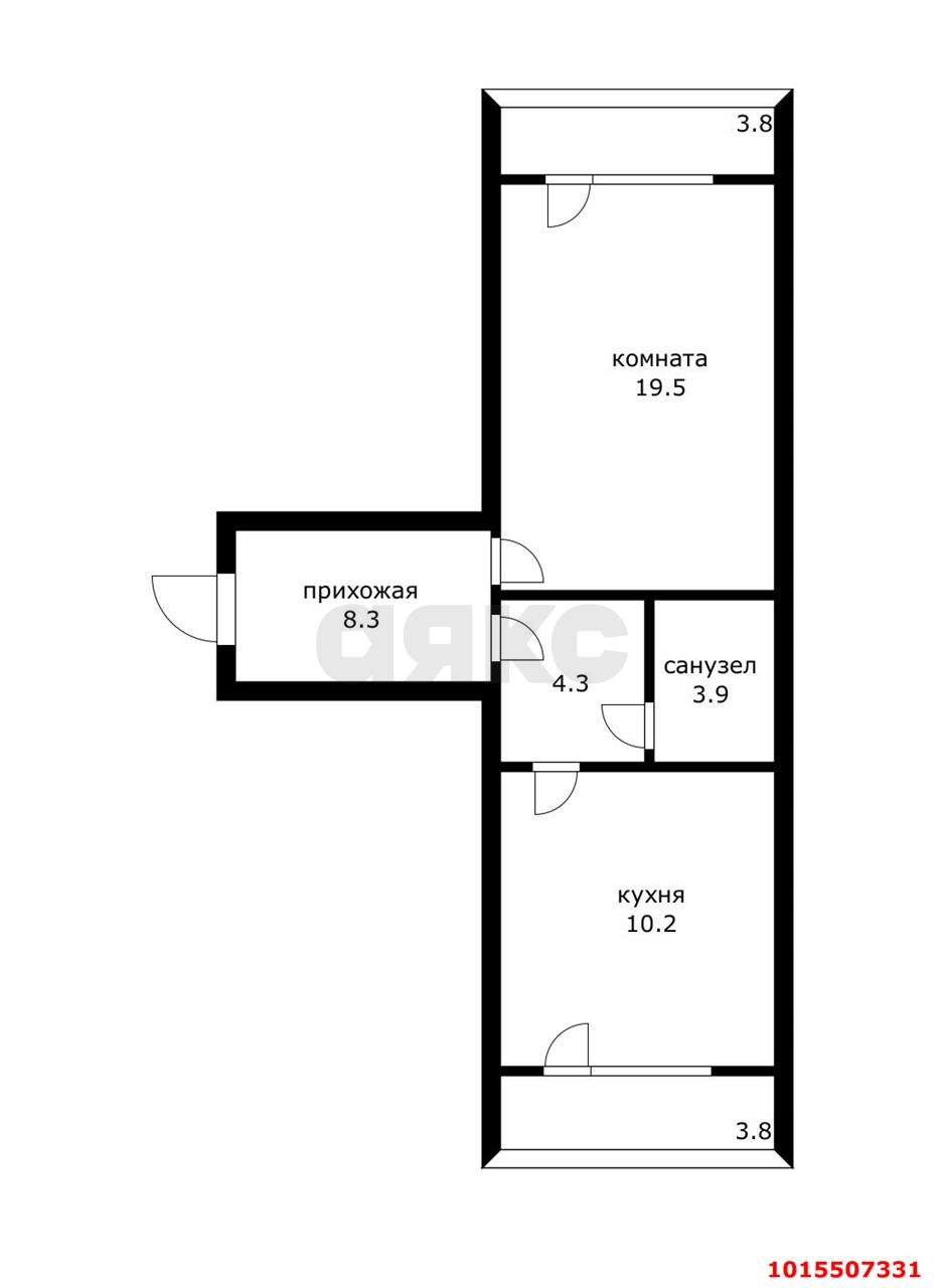 Фото №7: 1-комнатная квартира 46 м² - Краснодар, Восточно-Кругликовский, ул. Героев-Разведчиков, 32