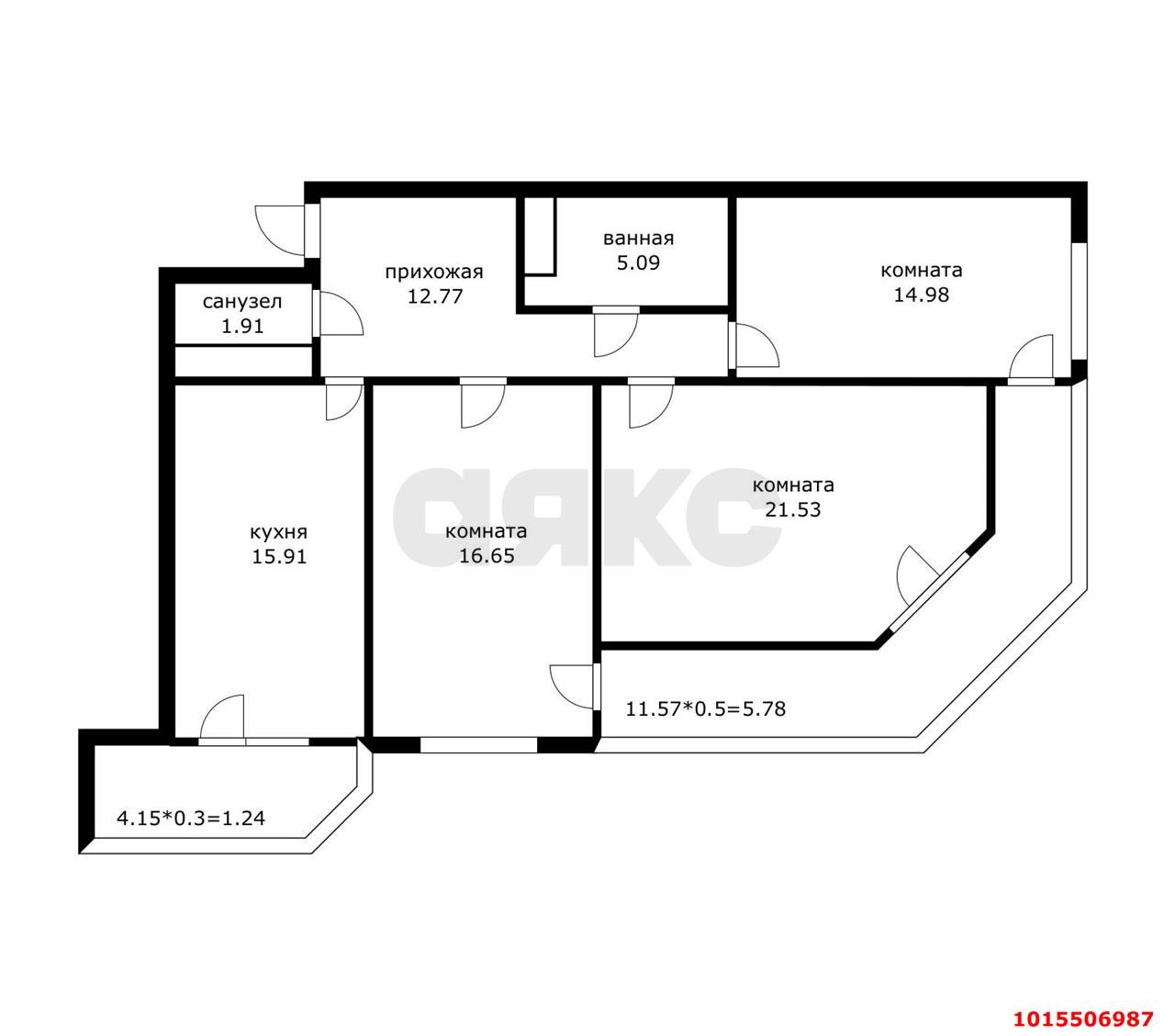 Фото №1: 3-комнатная квартира 90 м² - Краснодар, ЖК На Высоте, ул. Каляева, 263/4к1