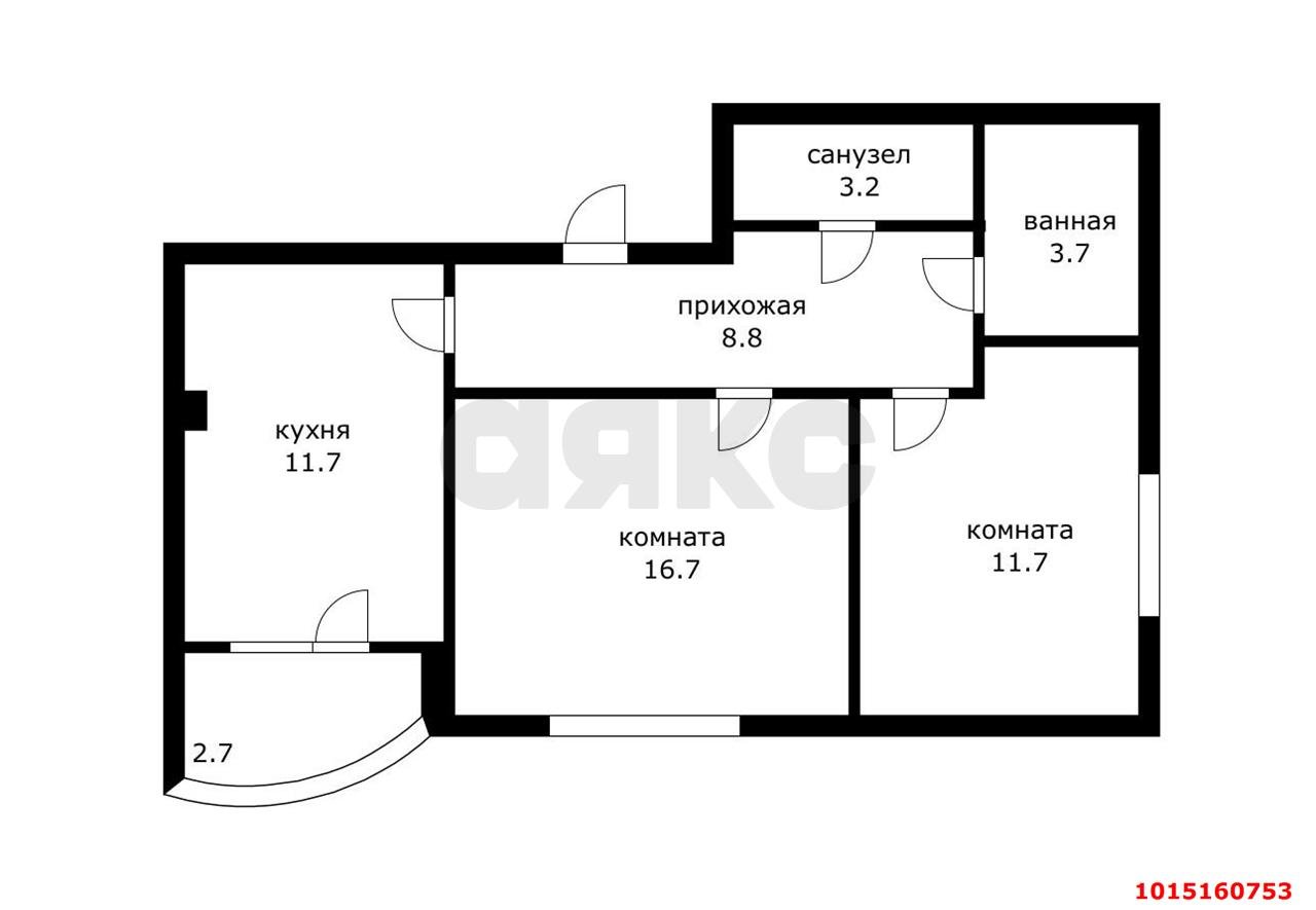 Фото №9: 2-комнатная квартира 55 м² - Адыгейск, пр-кт Ленина, 9