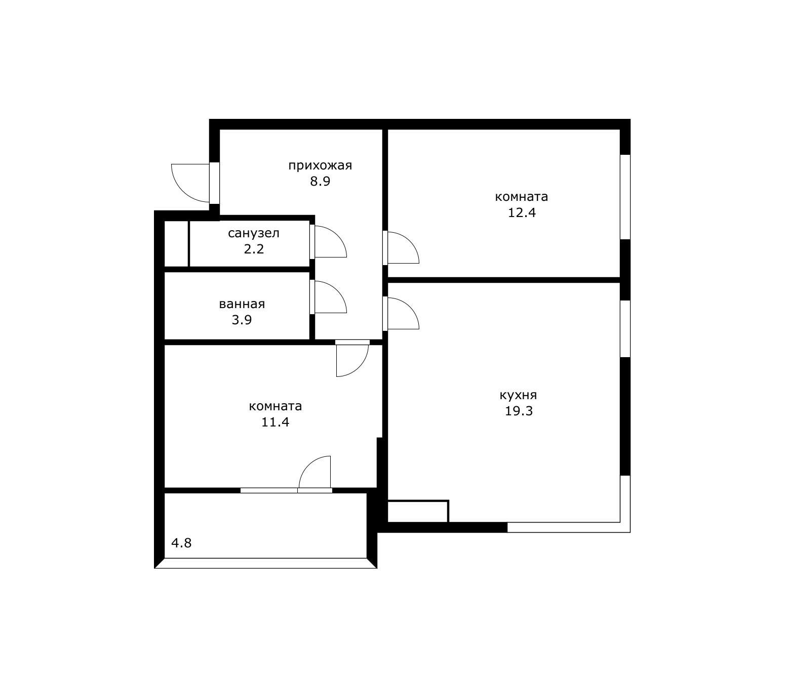 Фото №7: 2-комнатная квартира 62 м² - Краснодар, Прикубанский внутригородской округ, мкр. Парк Победы, ул. имени Героя Дангириева