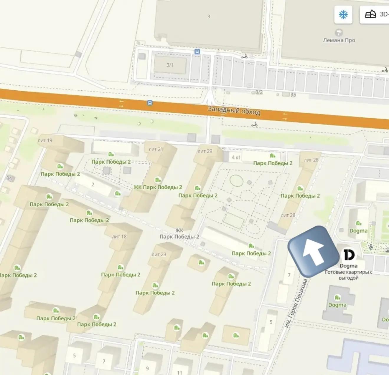 Фото №6: 2-комнатная квартира 62 м² - Краснодар, Прикубанский внутригородской округ, мкр. Парк Победы, ул. имени Героя Дангириева