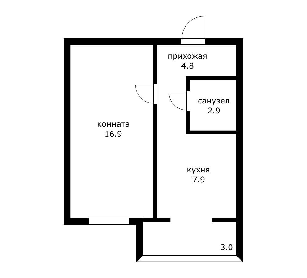Фото №4: 1-комнатная квартира 36 м² - Краснодар, Прикубанский внутригородской округ, Калинино, мкр. Завод Радиоизмерительных Приборов, б-р Интернациональный, 110/1